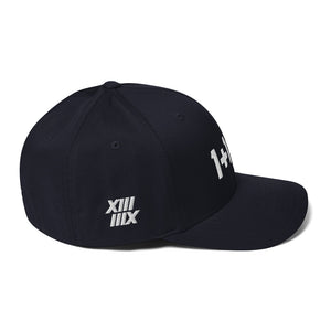 ((Thirteen.)) Embroidered Structured Twill Cap (Black/Navy/Gray/Red)