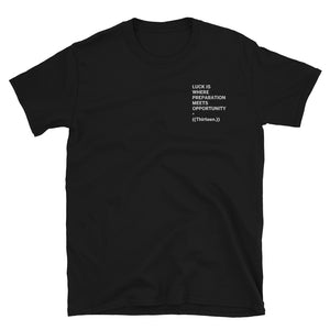 ((Thirteen.)) Embroidered Short-Sleeve Unisex T-Shirt (Black)