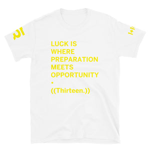 ((Thirteen.)) Print Short-Sleeve Unisex T-Shirt (White/Black/Grey)